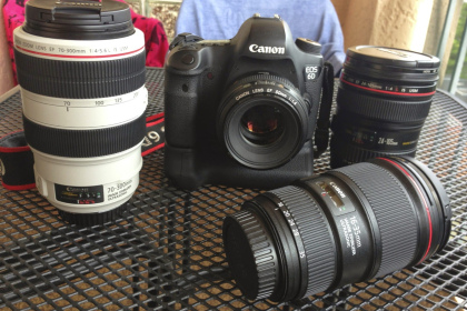Boîtier Canon et objectifs : l’appareil photo emporté pour notre tour du monde