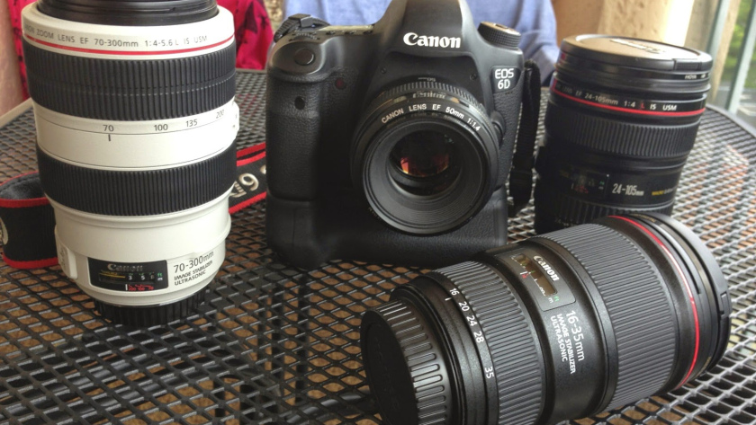 Boîtier Canon et objectifs : l’appareil photo emporté pour notre tour du monde