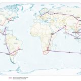 Carte du monde avec le planning prévisionnel de notre tour du monde