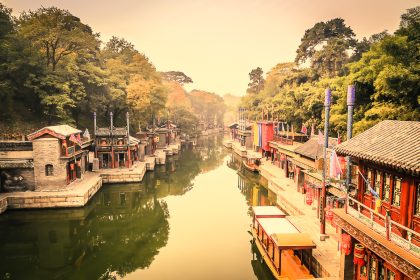 La rue Suzhou et son canal bordé de boutiques, au Palais d’été