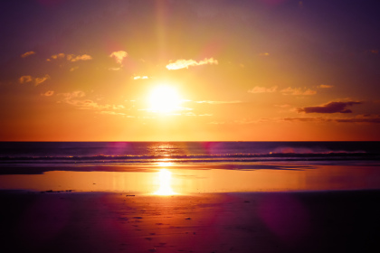 Coucher de soleil sur une plage de la côte Pacifique du Costa Rica