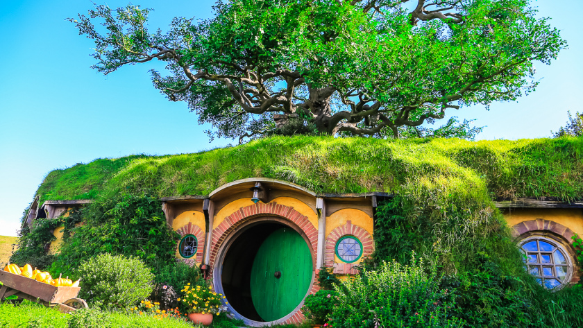 Le trou de Hobbit de Cul-de-sac sous son arbre