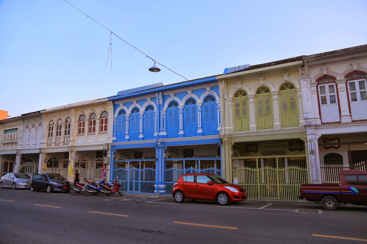 Façades colorées de la vieille ville de Phuket