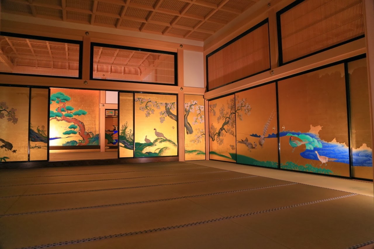 Salle aux cloisons peintes au château de Nagoya