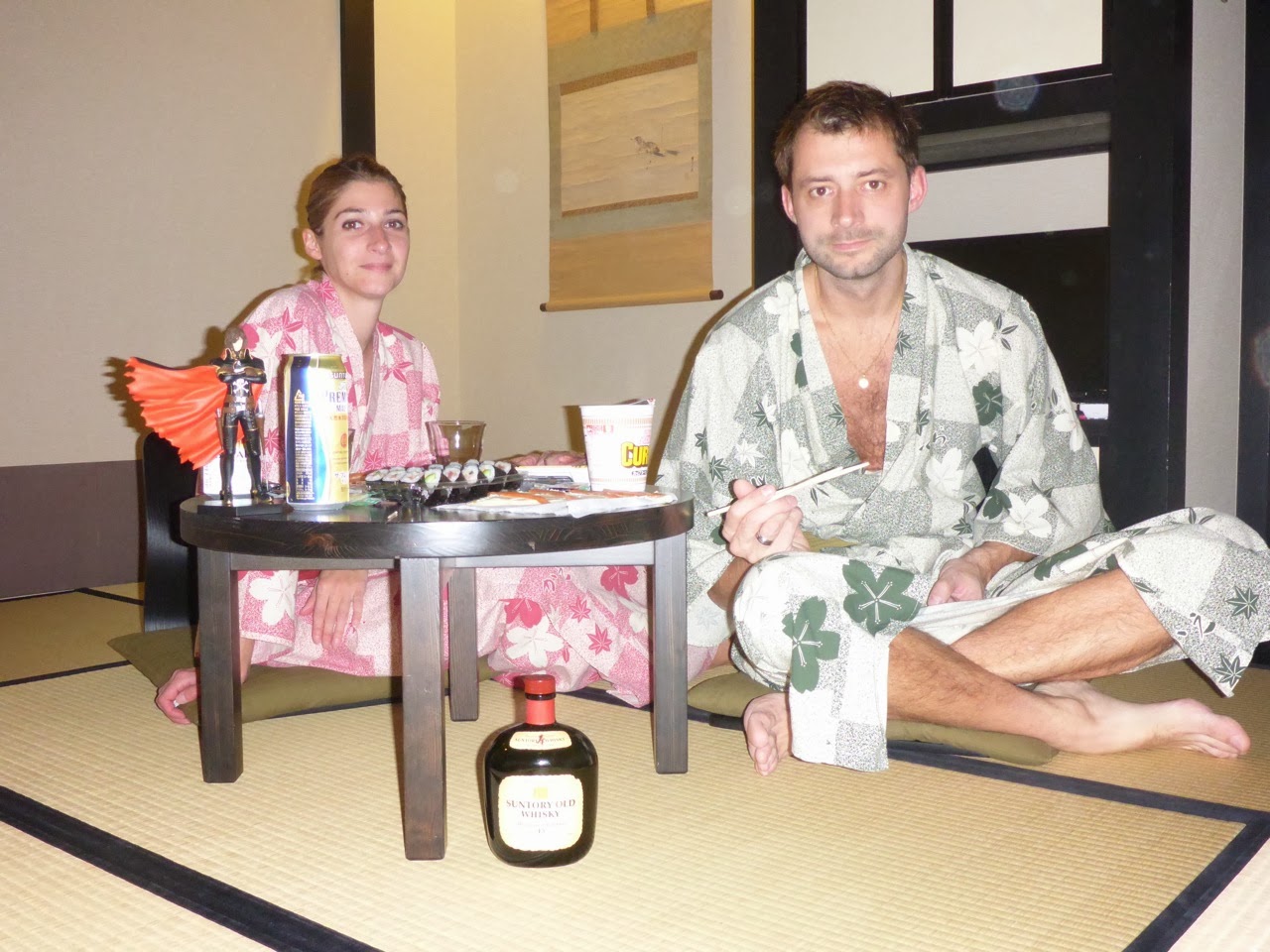 Soirée en yukata dans notre chambre japonaise