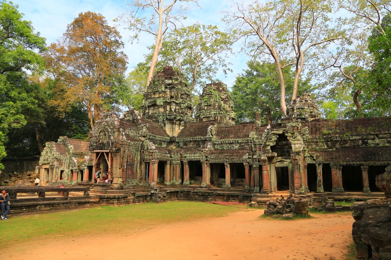 Galerie de Ta Prohm sous les arbres