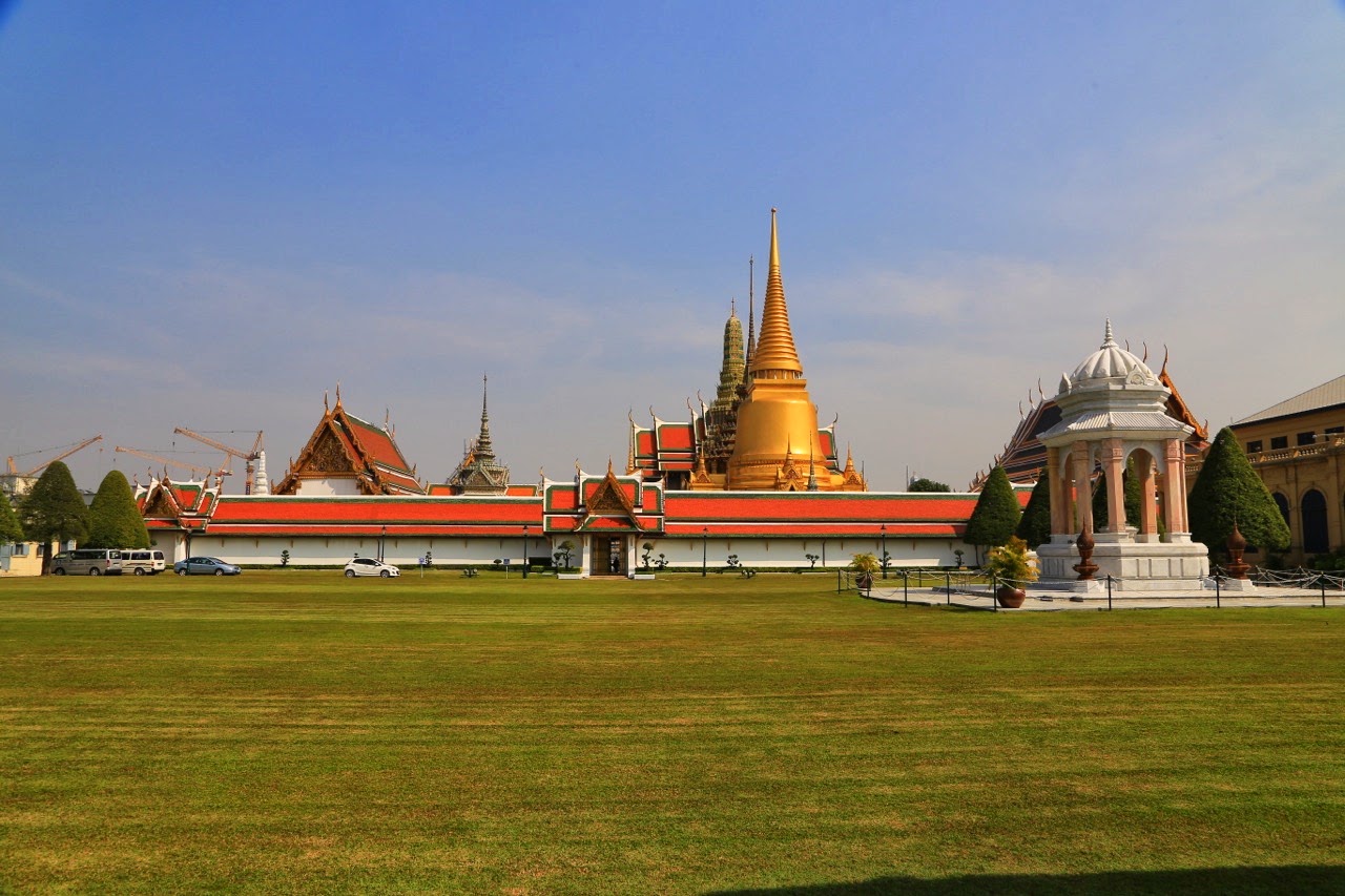 Le mur d'enceinte du Grand Palais de Bangkok