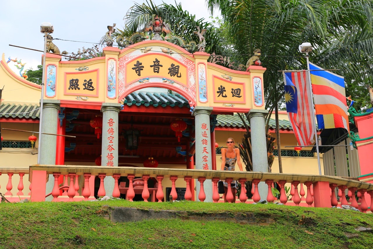 Façade colorée d'un temple chinois