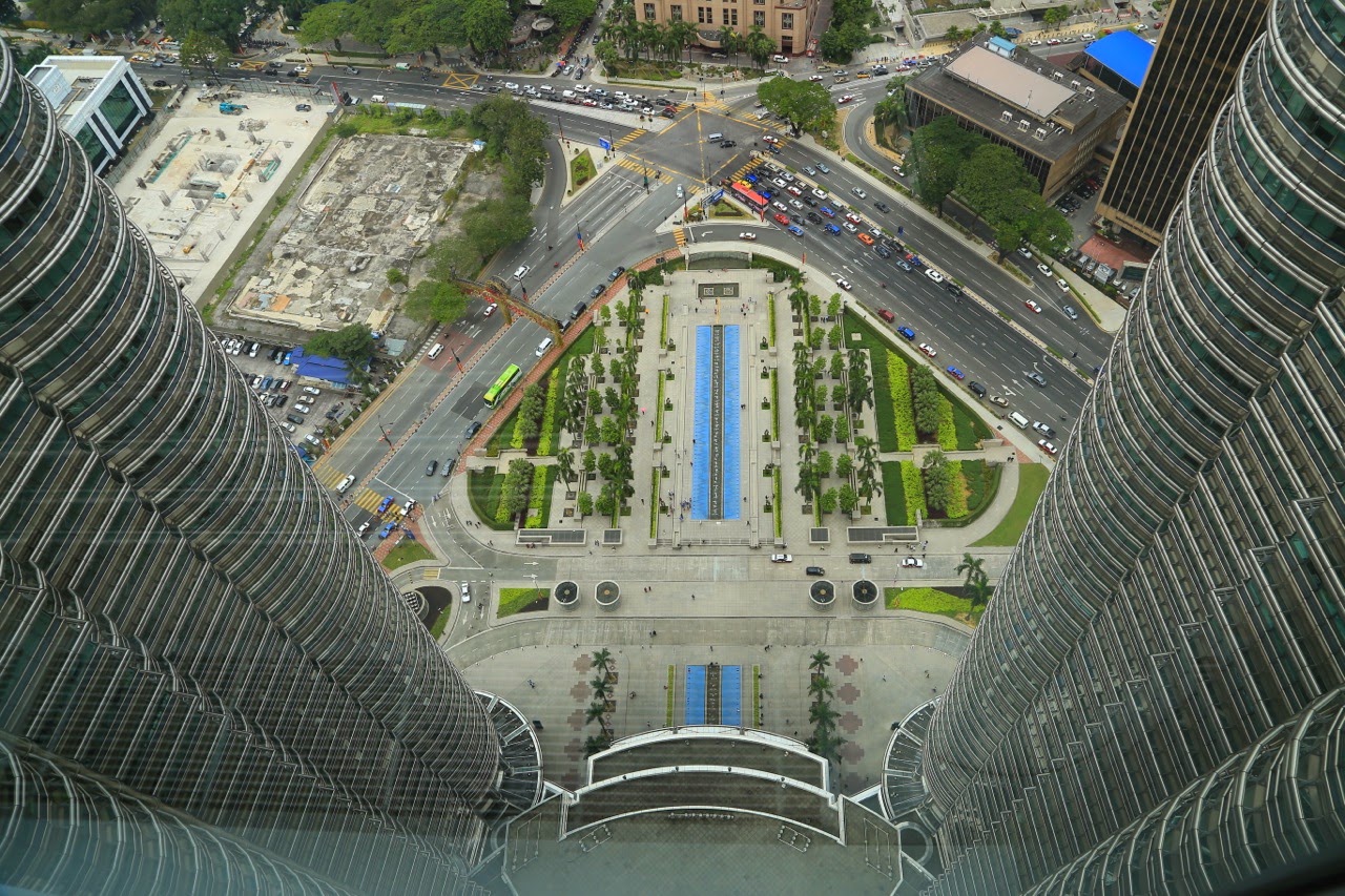 Le parc du KLCC vu du Skybridge