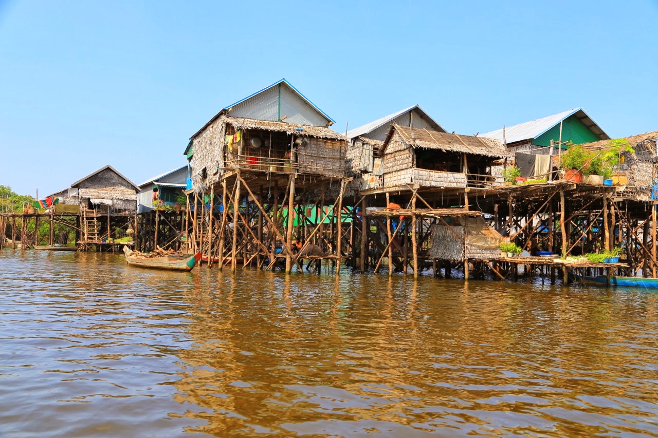 Le village flottant de Kompong Phluk, près de Siem Reap