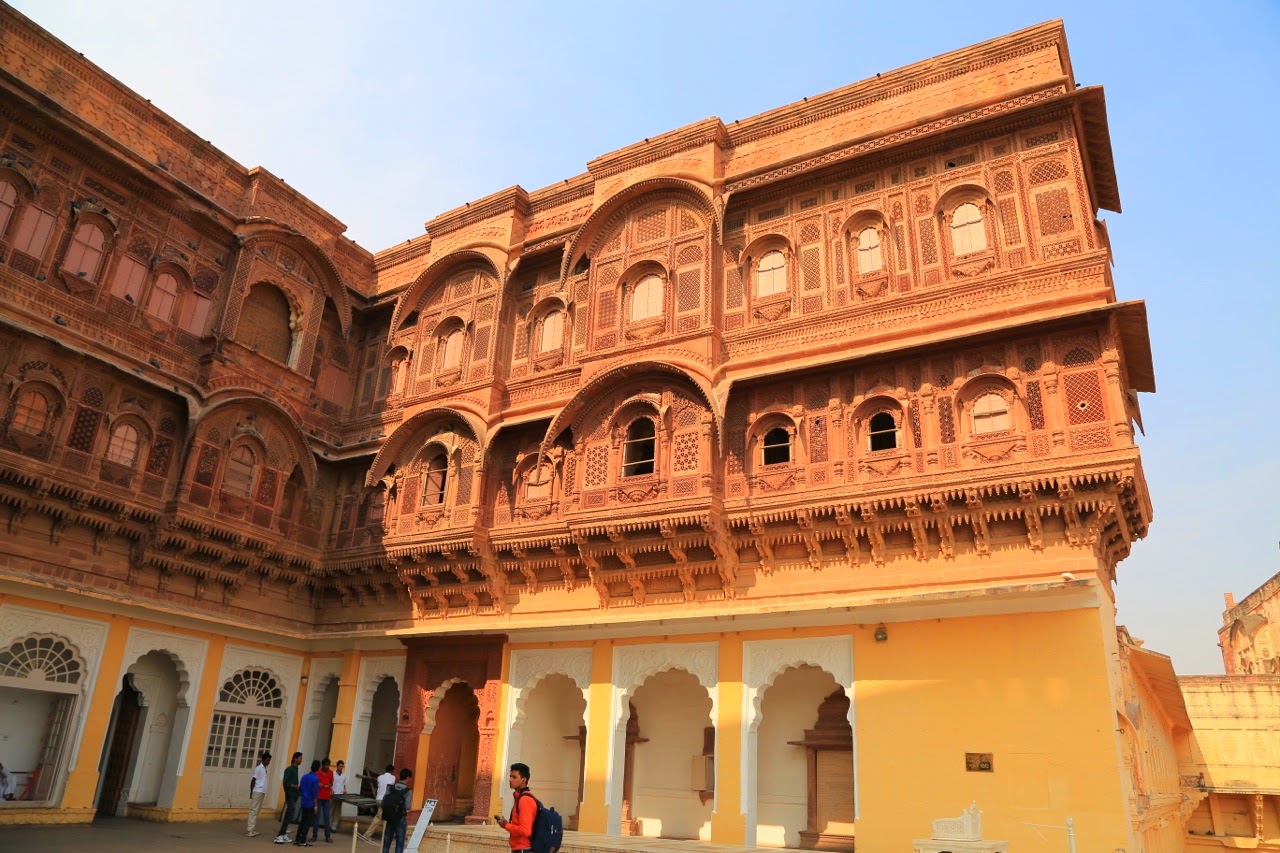 Façades sculptées du palais de Mehrangarh