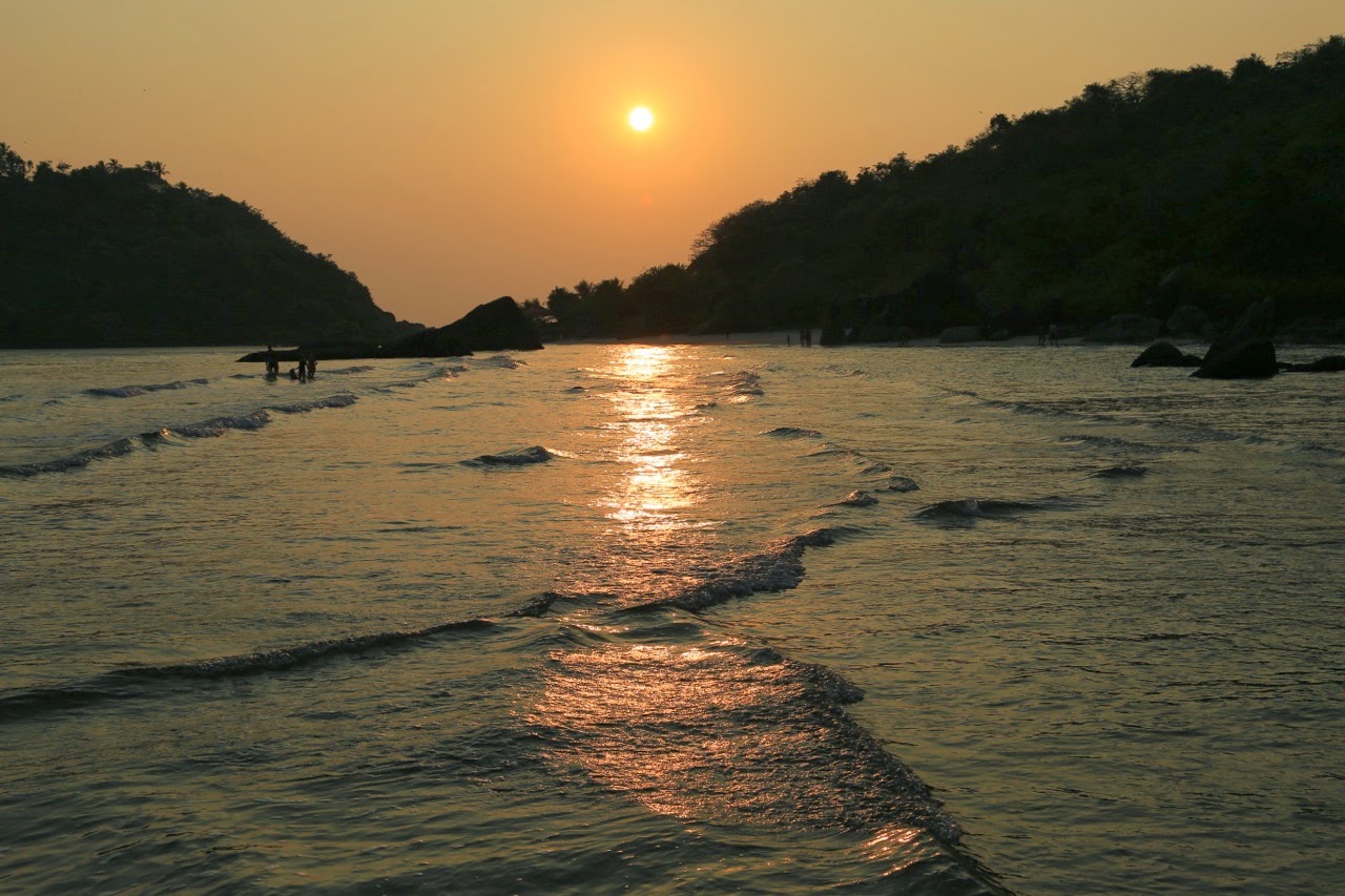 Coucher de soleil sur la mer