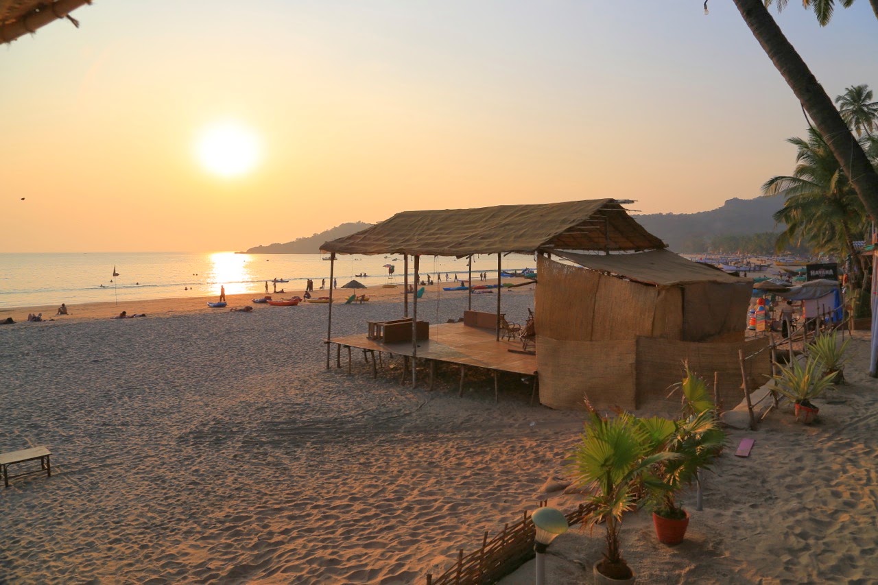 Coucher de soleil sur la plage de Palolem
