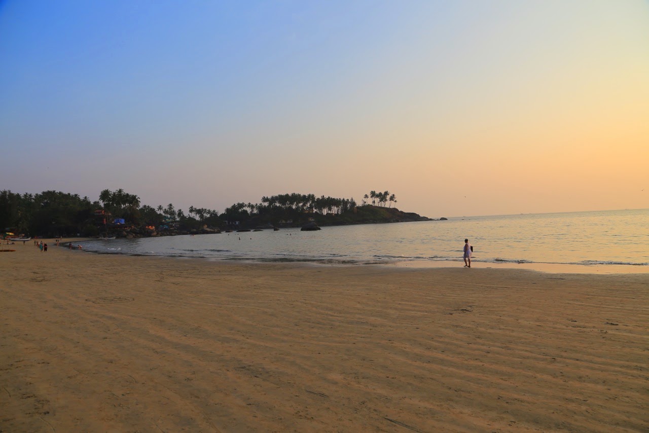 Coucher de soleil sur la plage de Palolem, à Goa