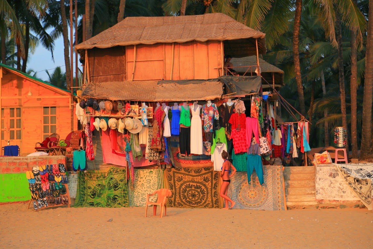 Boutique de vêtements sur la plage