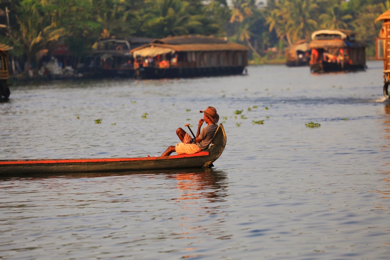 Pirogue sur les backwaters