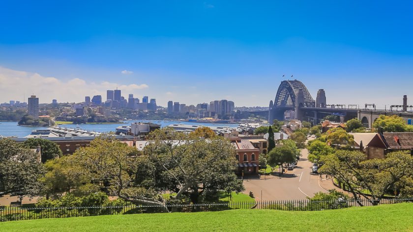 Vue sur Sydney et le Harbour Bridge depuis Observatory Hill