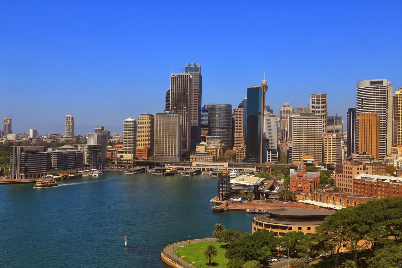 Gratte-ciel de Circular Quay vus du pont