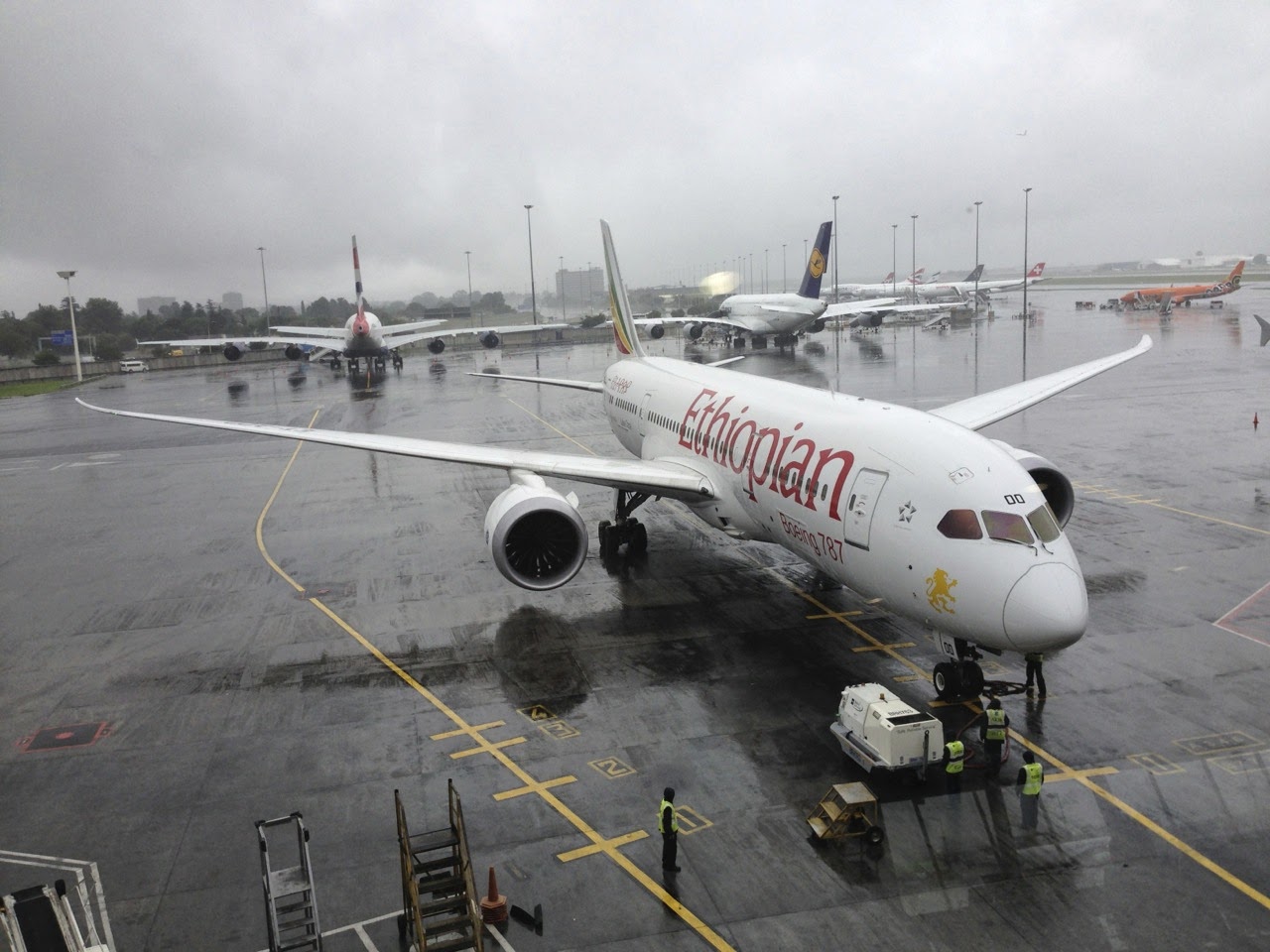 Boeing d’Ethiopian Airlines sur le tarmac