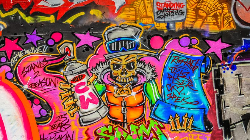 Graffiti coloré d’une ruelle de Melbourne