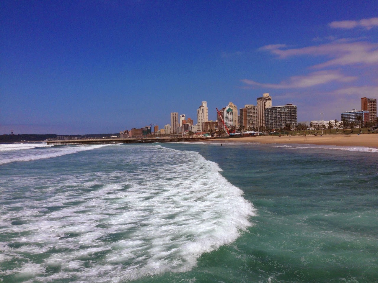 Vagues et front de mer de Durban
