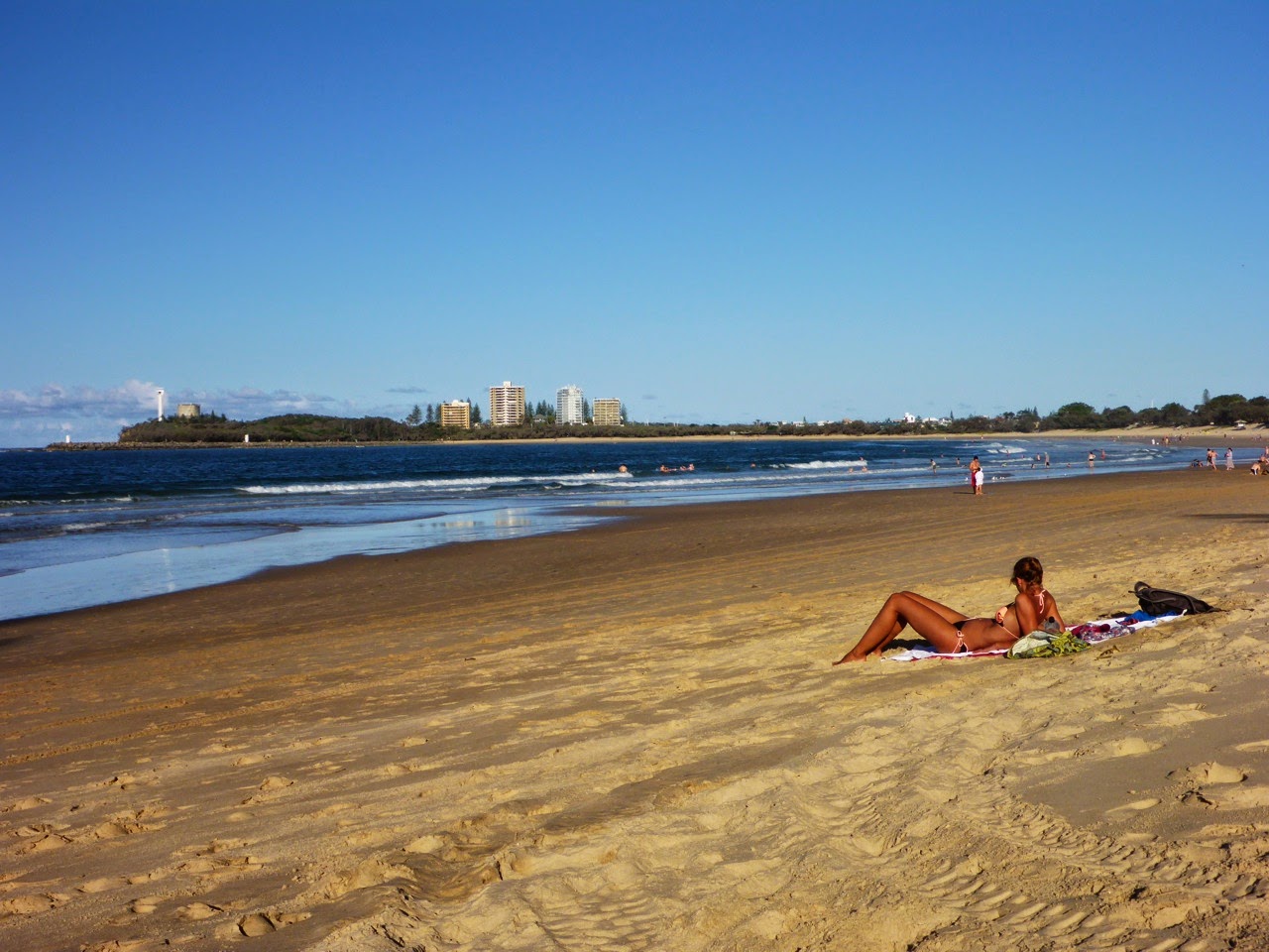 Bain de soleil sur la plage