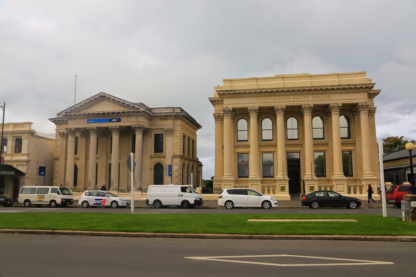 Bâtiments à colonnes du centre d’Oamaru