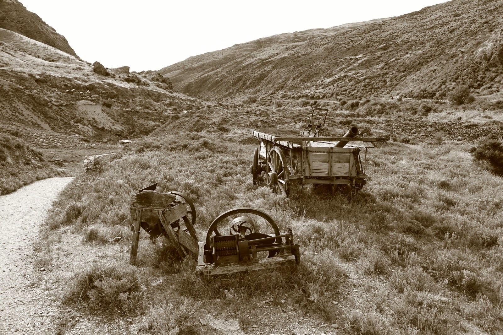 Wagonnets abandonnés de la mine