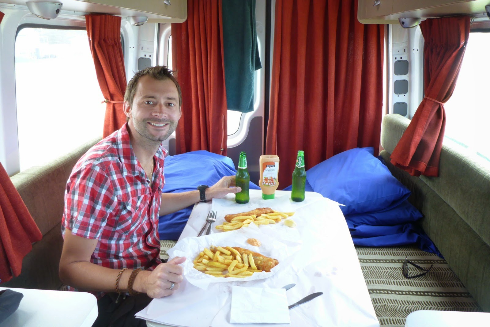 Fish & chips dans notre campervan