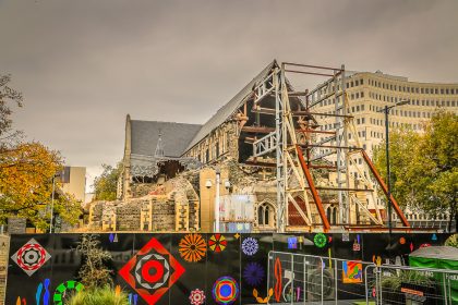 La cathédrale de Christchurch en ruines après le séisme