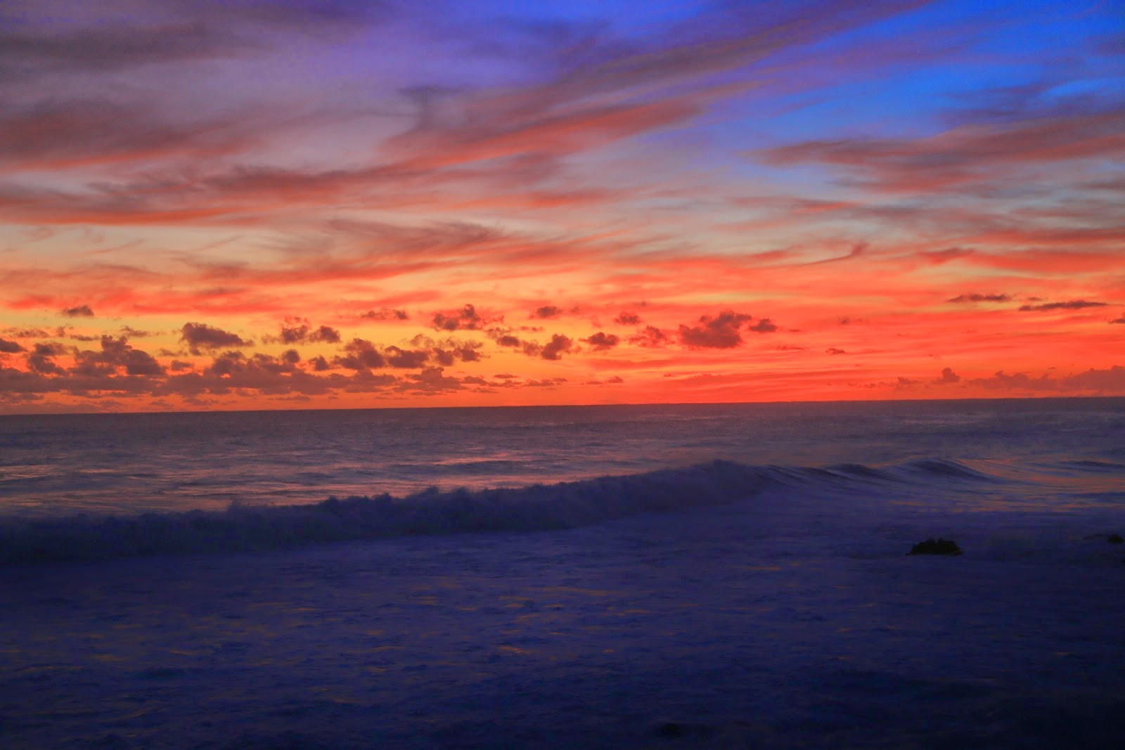 Ciel rouge au coucher du soleil