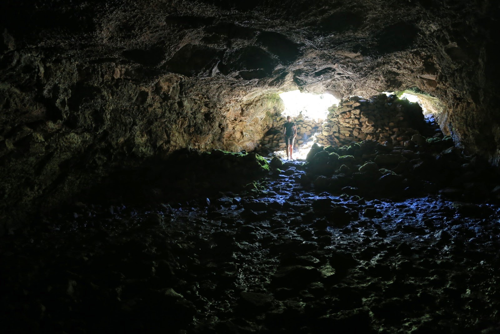 Intérieur d’un tube de lave