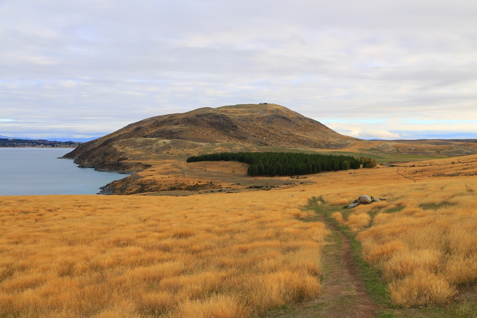 Sentier vers une colline au bord du lac