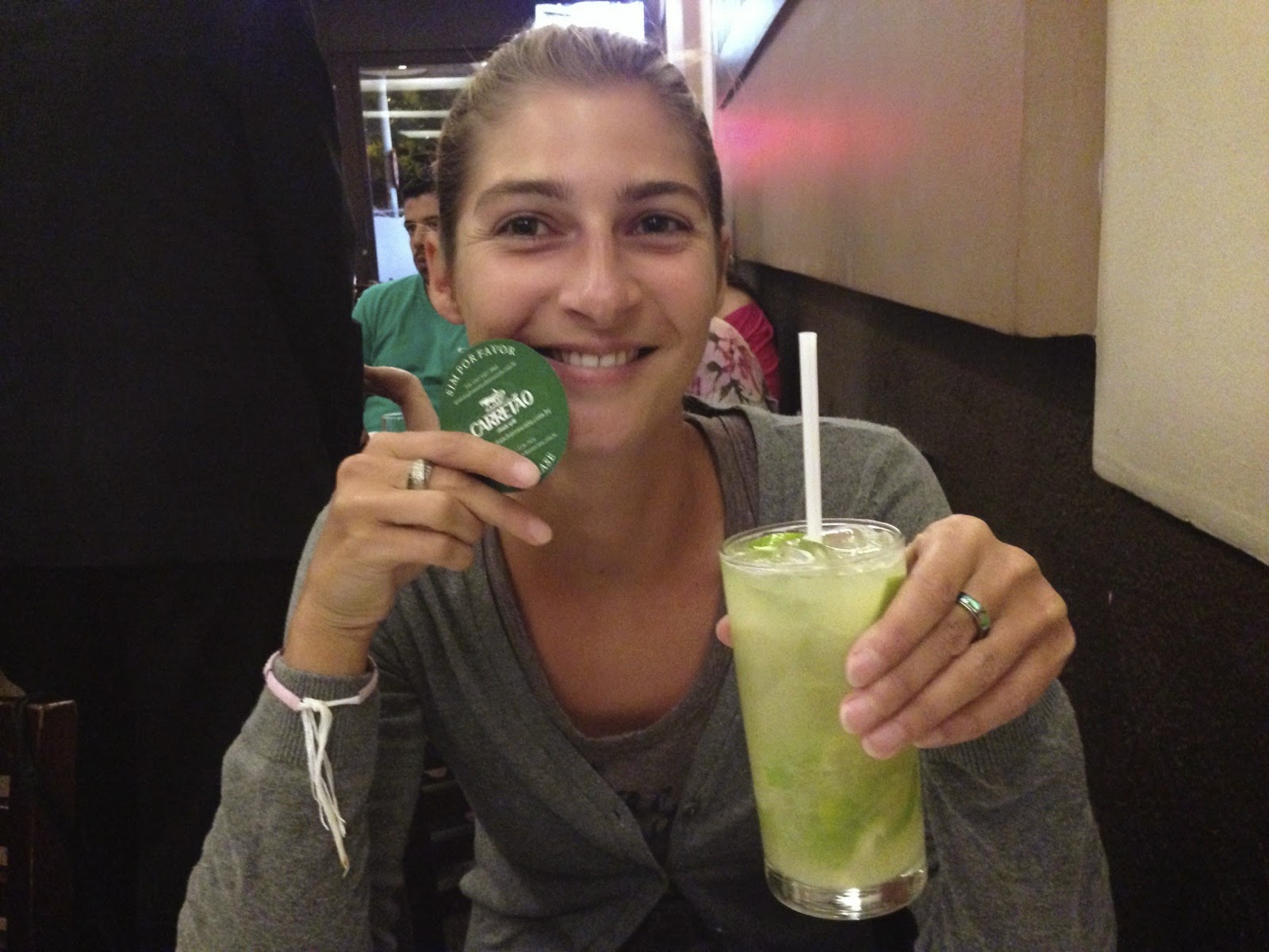 Caïpirinha et carton vert de la churrascaria