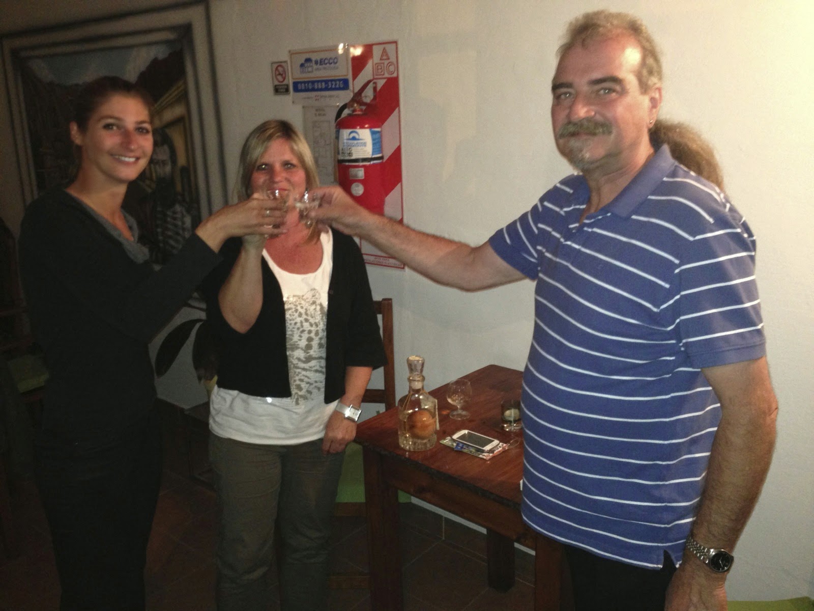 Avec nos hôtes de l’Hostal El Relax