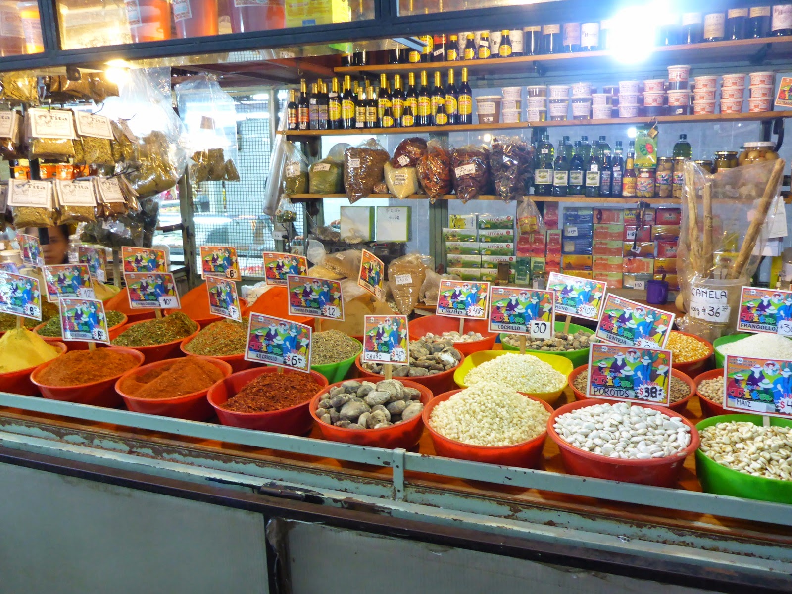 Épices et graines au marché