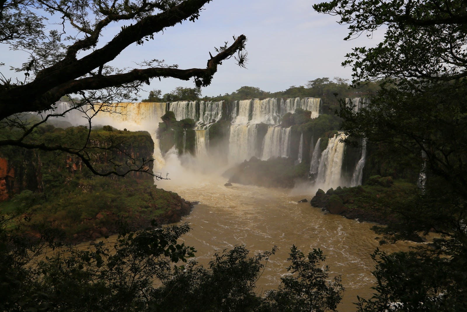 Les chutes à travers les branches