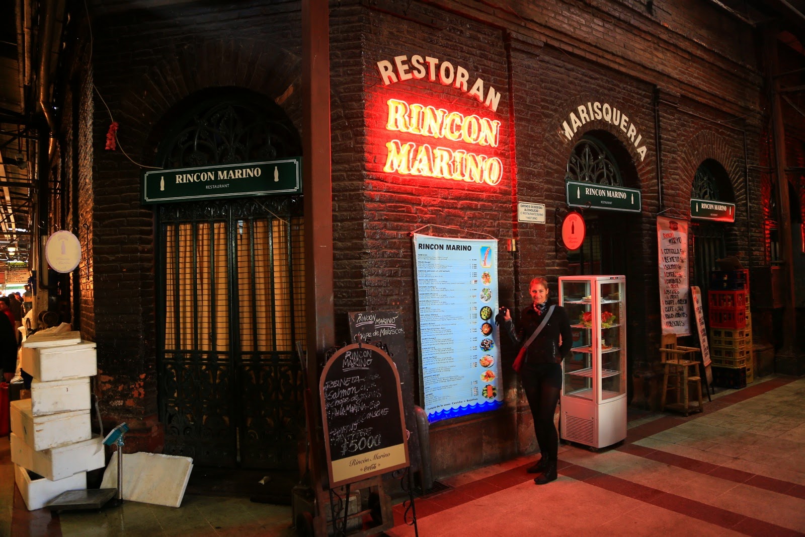 Entrée d’un restaurant du Mercado Central