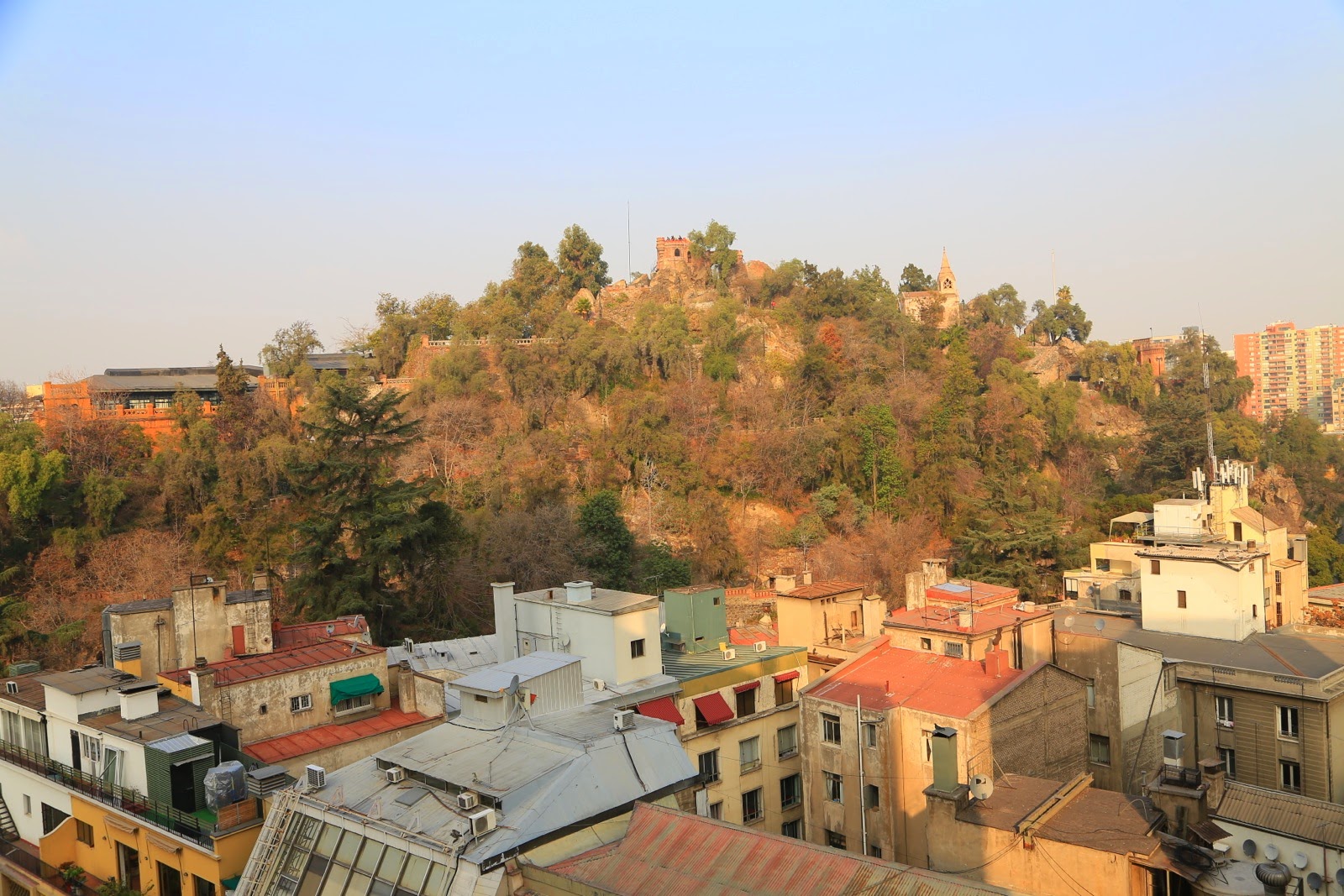 Le Cerro Santa Lucia vu depuis notre appartement