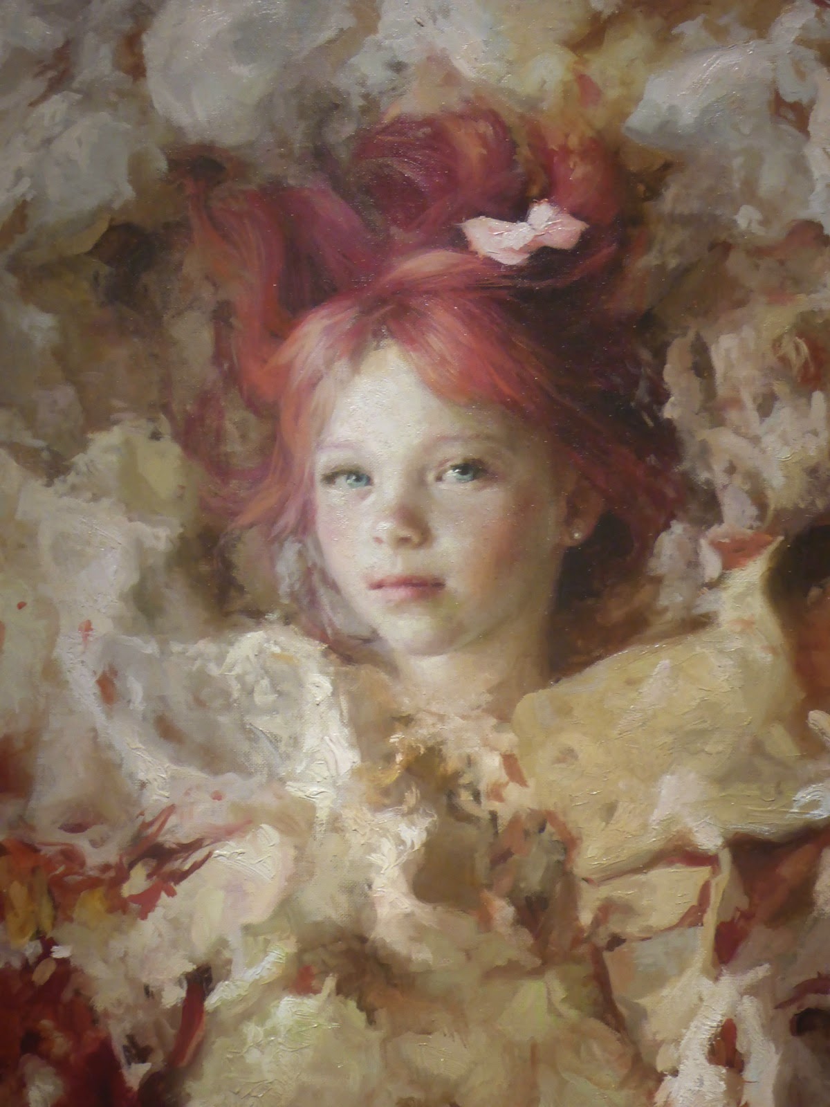 Tableau d’une fillette aux cheveux roux