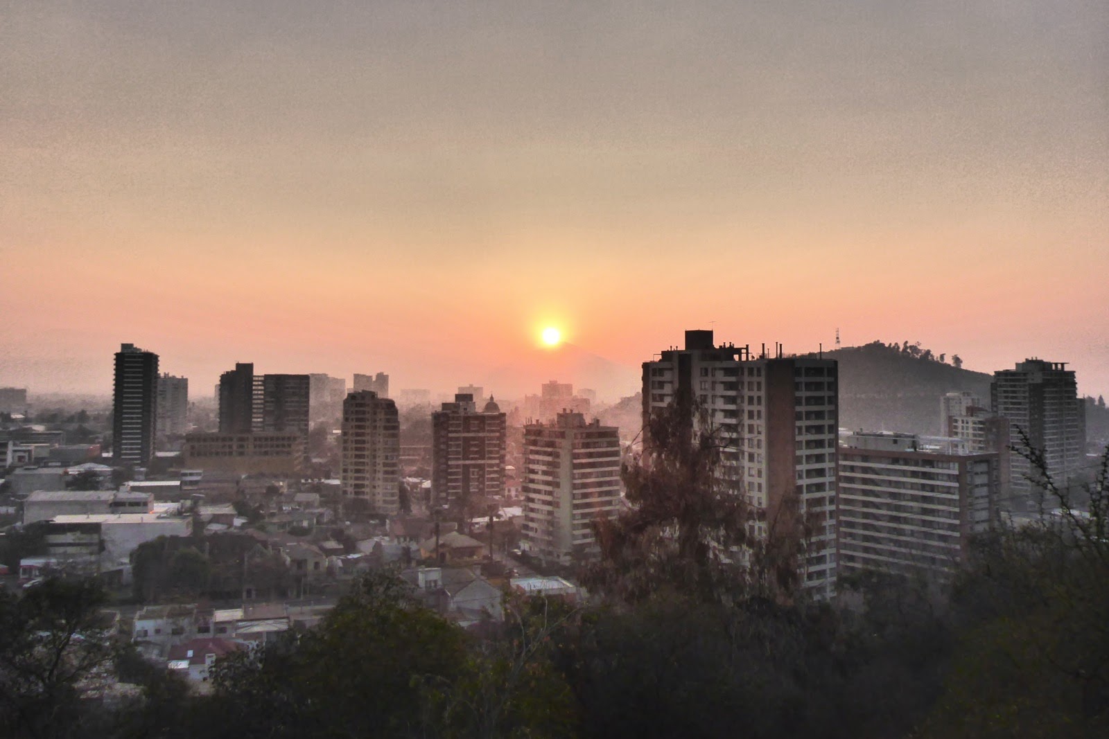 Coucher de soleil sur les tours