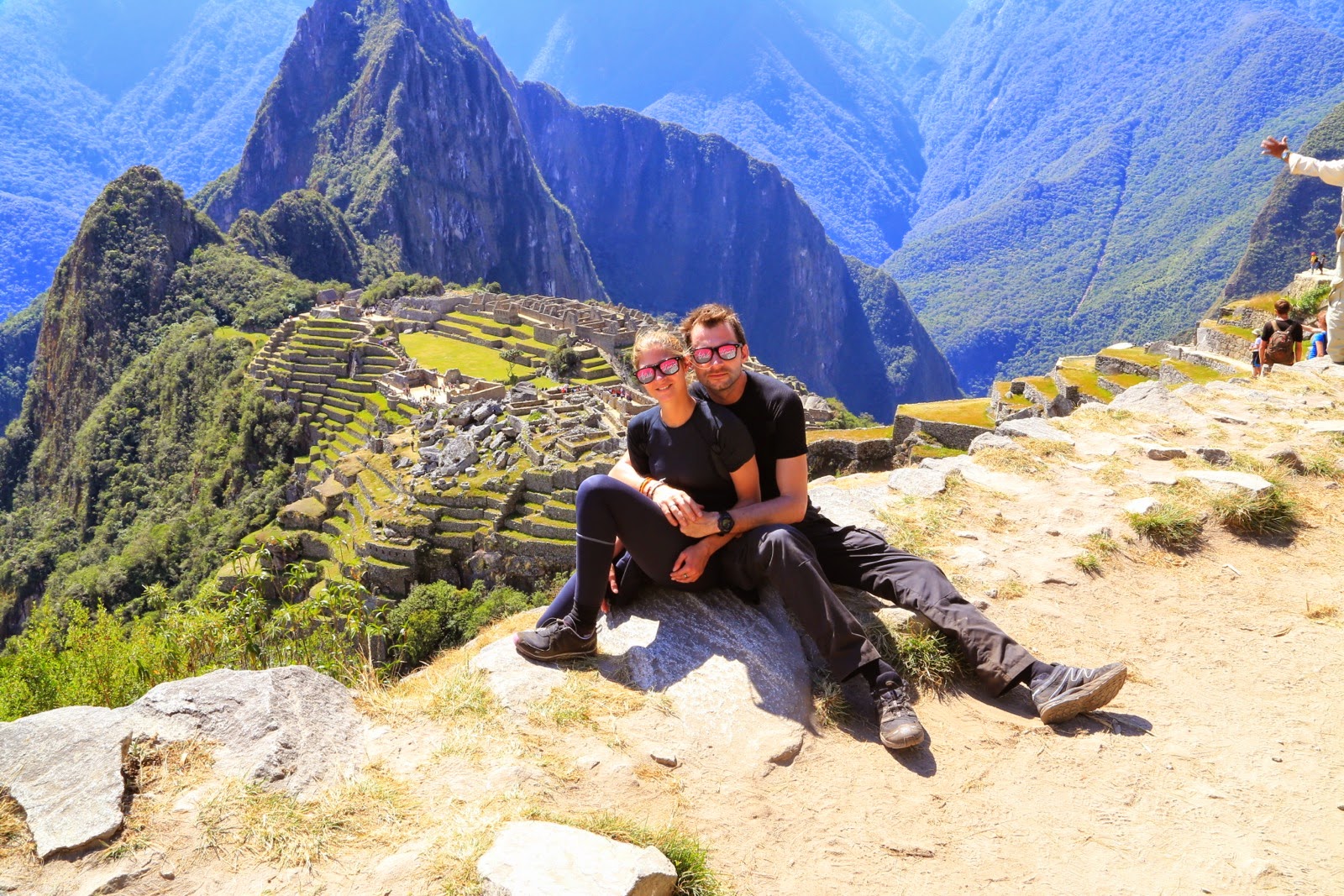 Pause au-dessus de la citadelle, face au Wayna Picchu