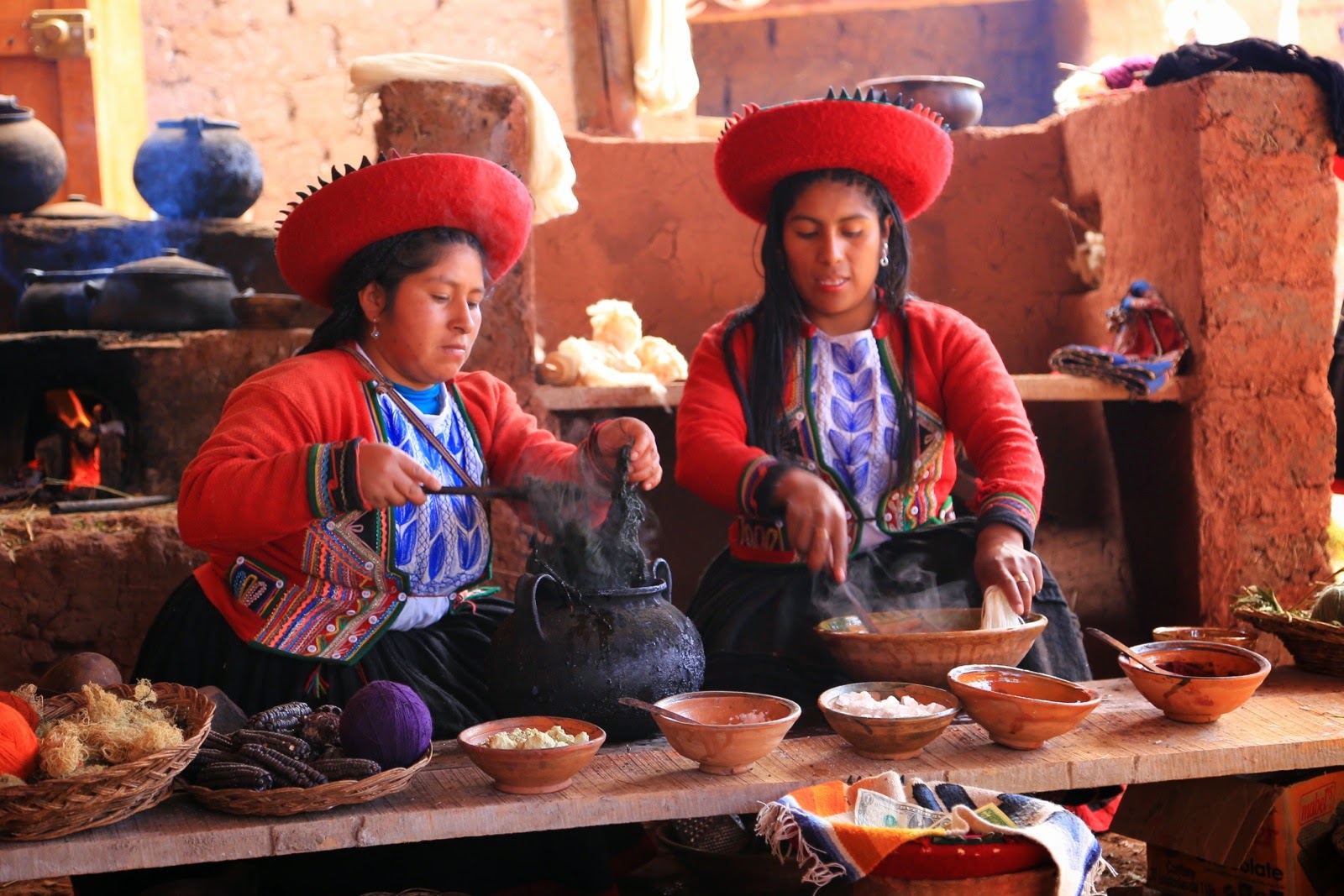 Démonstration de filage à Chinchero