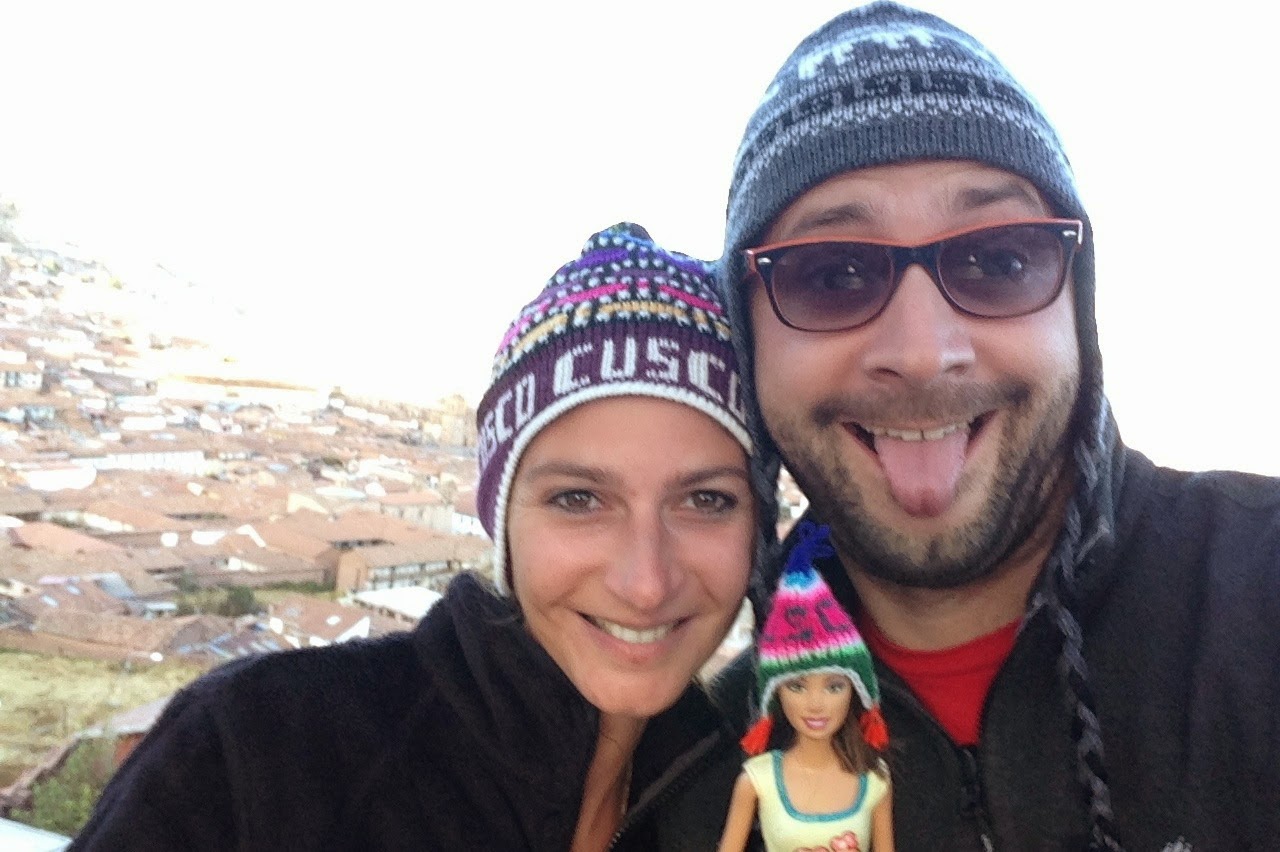 Selfie en bonnets péruviens