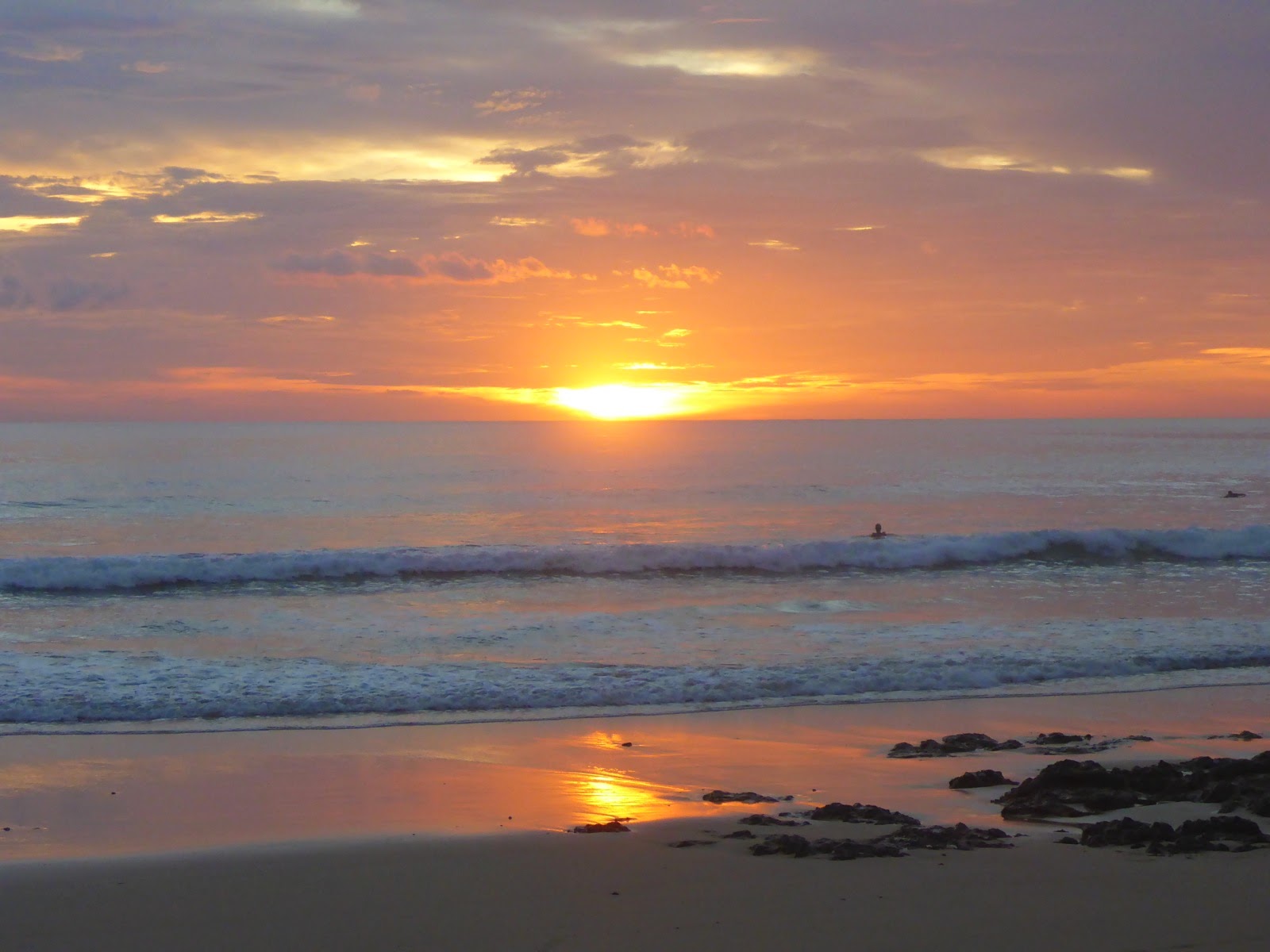 Coucher de soleil sur le Pacifique près de Tamarindo