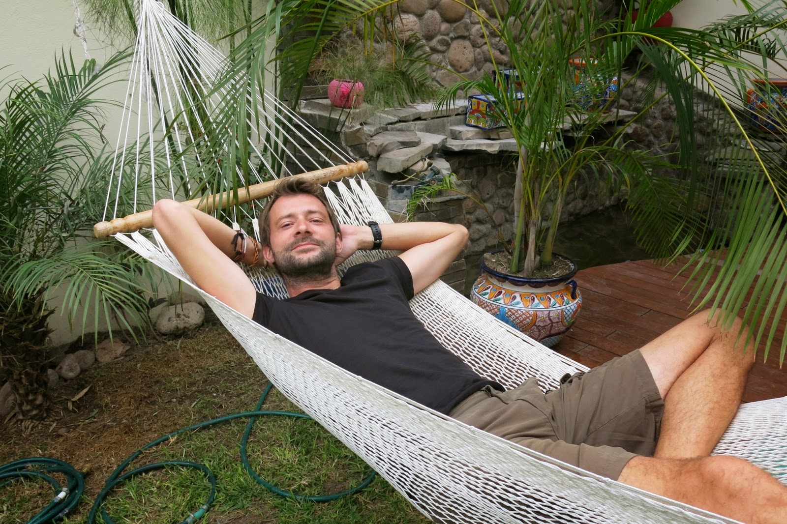 Sieste dans un hamac