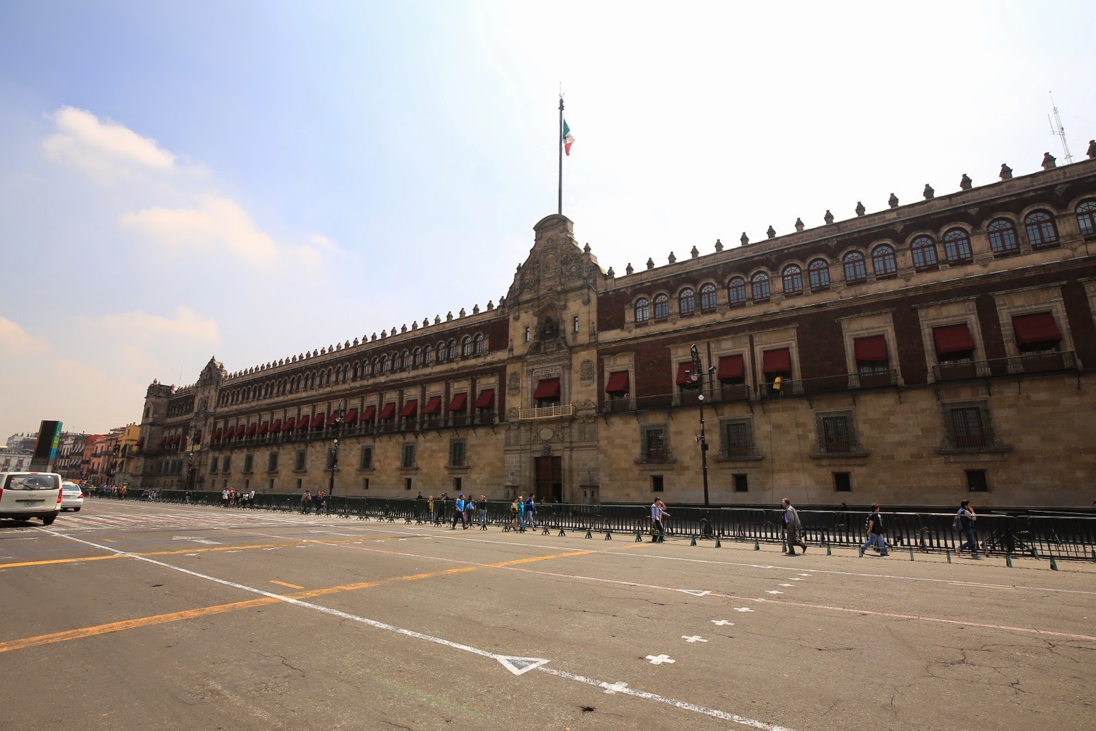 Façade du Palacio Nacional sur le Zócalo