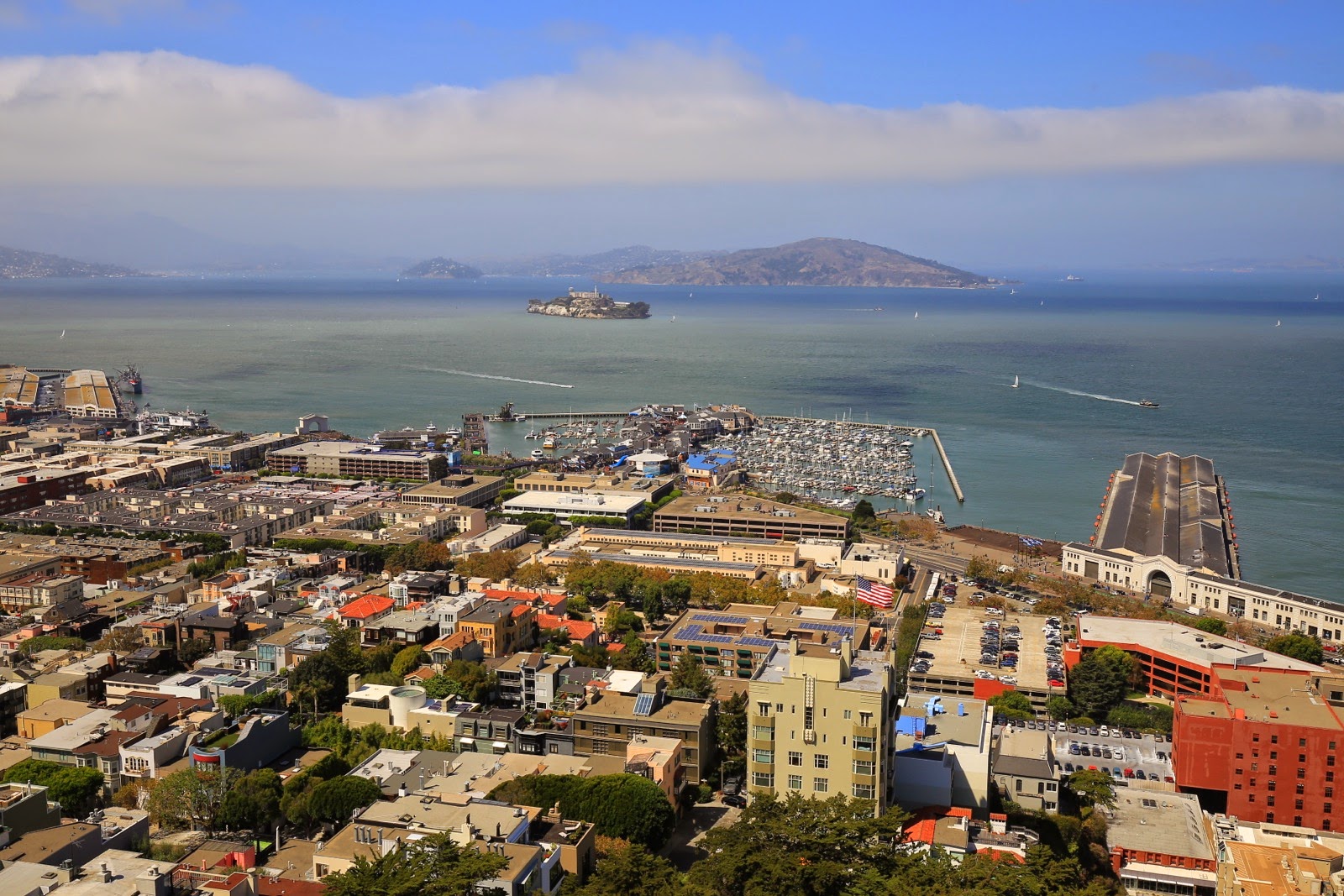 Vue sur la baie et Alcatraz