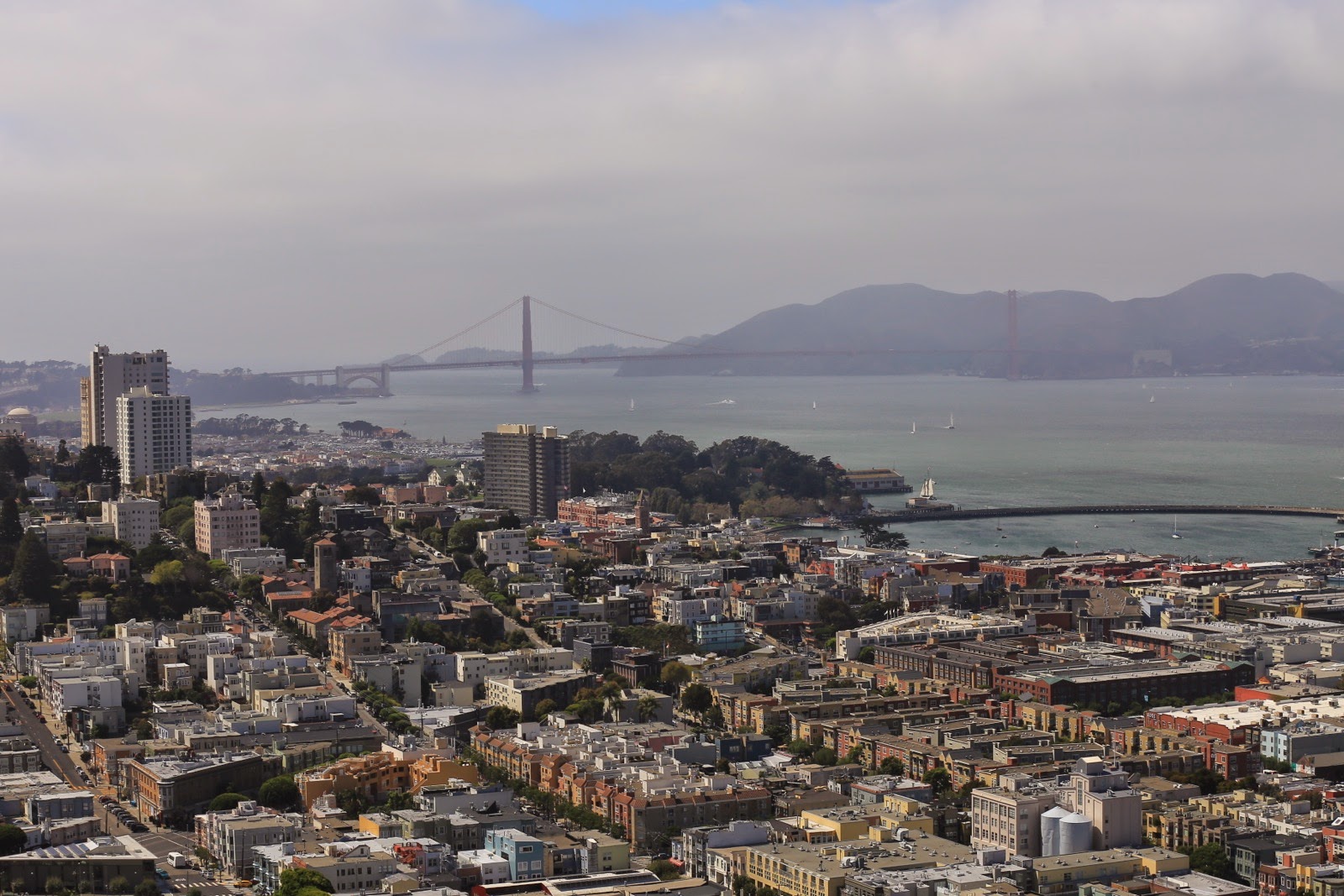 La baie de San Francisco depuis la Coit Tower