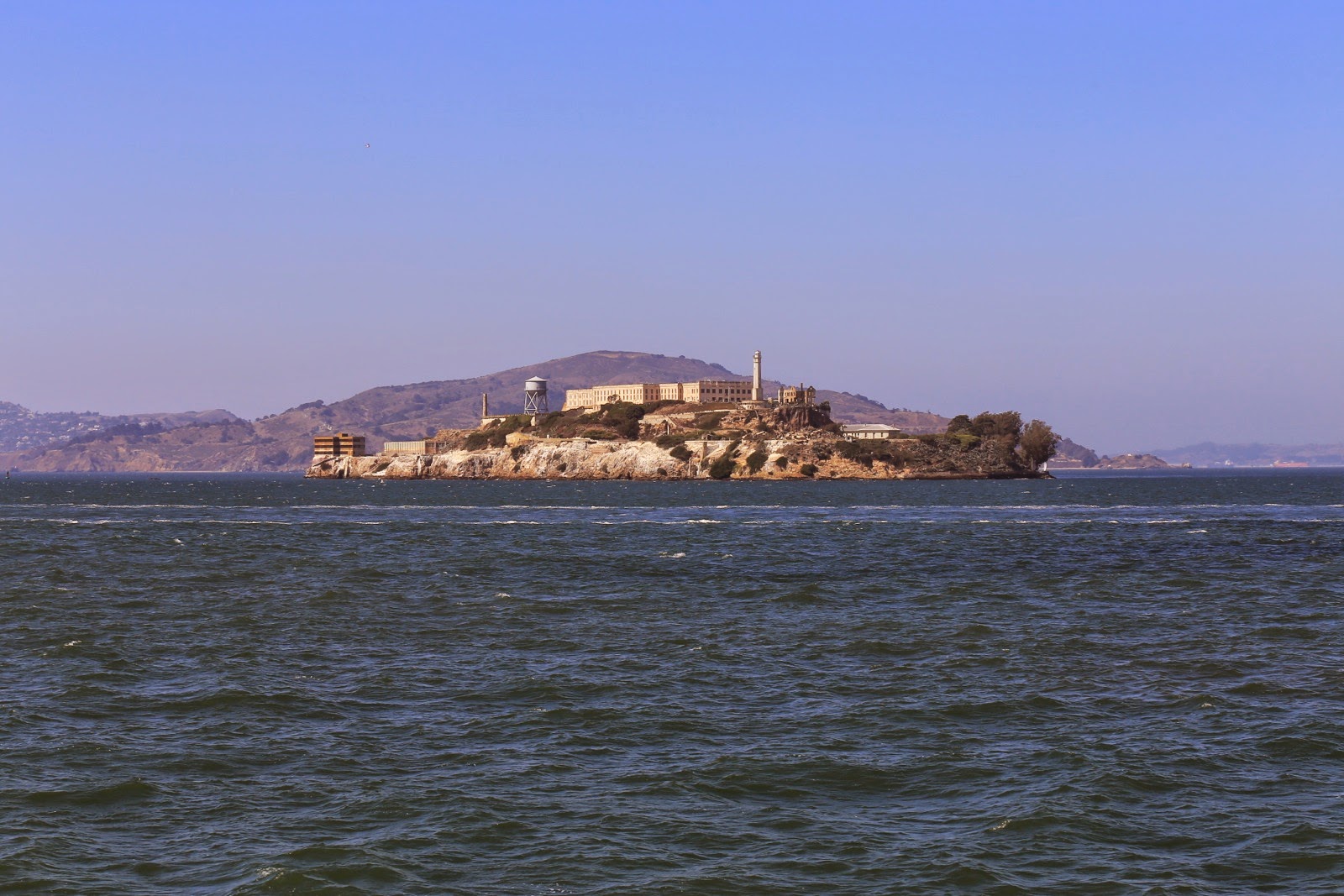 Alcatraz vue du bateau